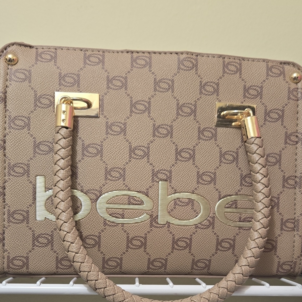Bebe Tan Shoulder Bag Elegant Design